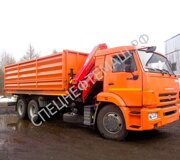 Самосвал зерновоз Камаз 65115 с Кму Палфингер 6 тонн