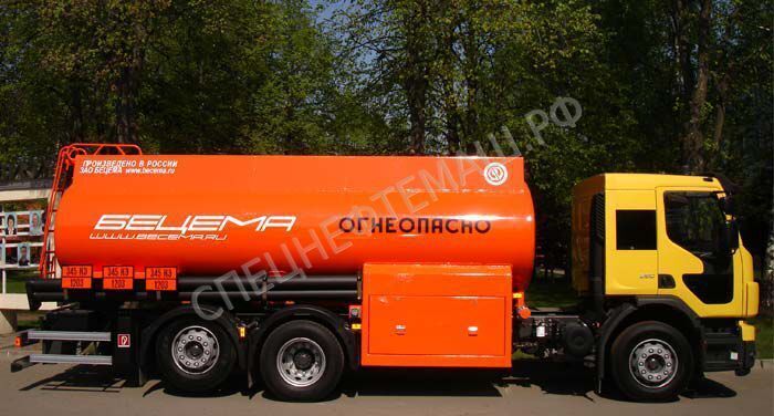 Автоцистерна для светлых нефтепродуктов БЦМ-112 на шасси Volvo FM 6x2, Al, объем 17 м3